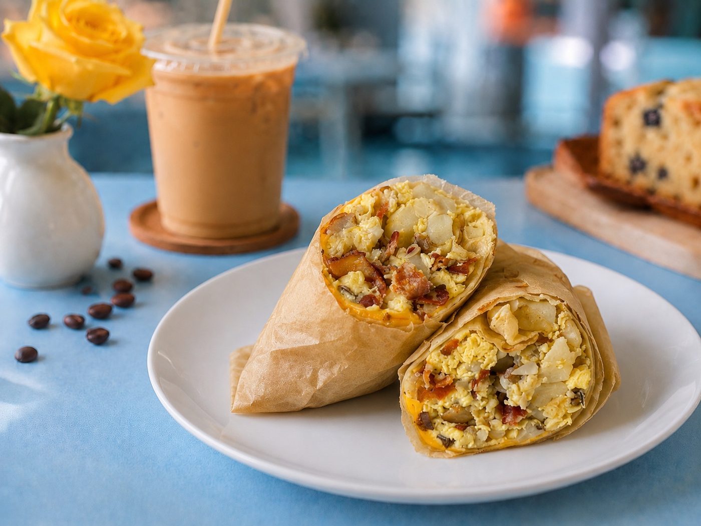 Breakfast Burrito at Cachito Coffee and Bakery in Miami Beach