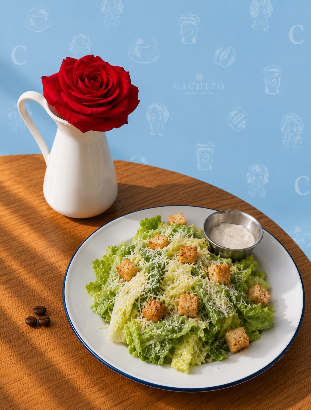 Caesar Salad at Cachito Coffee and Bakery in Miami Beach