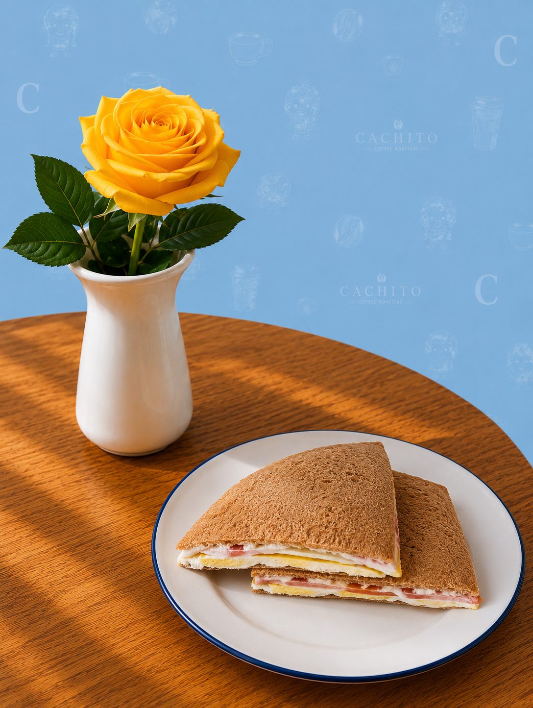Eggs, Cheese and Tomato Miga Sandwich at Cachito Coffee and Bakery in Miami Beach